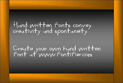 Handwritten font